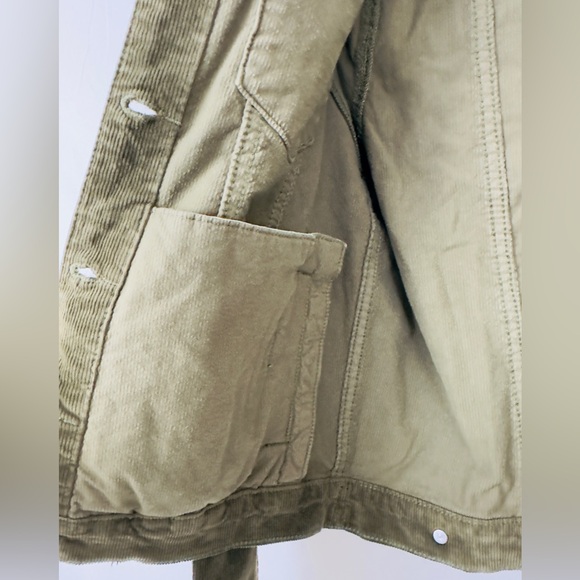 JUST USA - Dark Olive Rustic Corduroy Jacket with bronze hardware Junior… - Picture 13 of 16